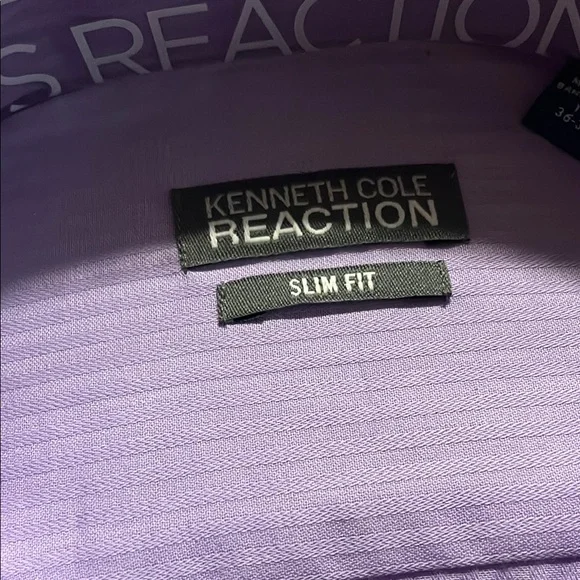 Kenneth Cole Reaction Purple Dress Shirt with Classic Spread Collar